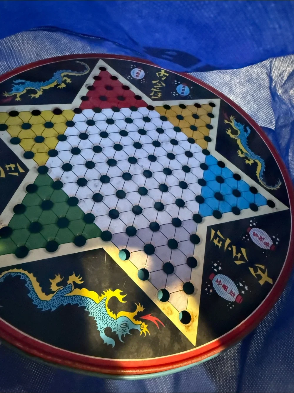 Wooden Star Marble Game Board - Multicolor